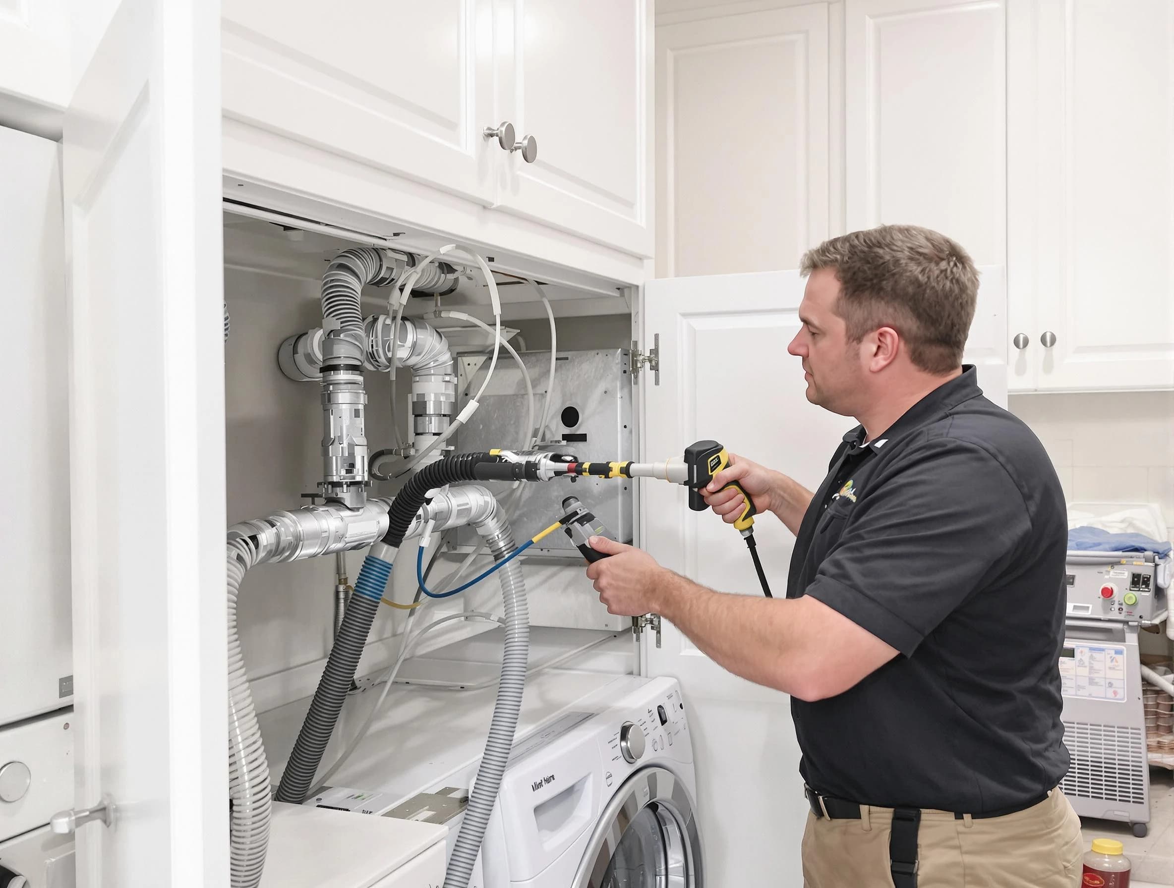 Heron Bay Dryer Vent Cleaning professional removing severe blockage from a clogged dryer vent in Heron Bay