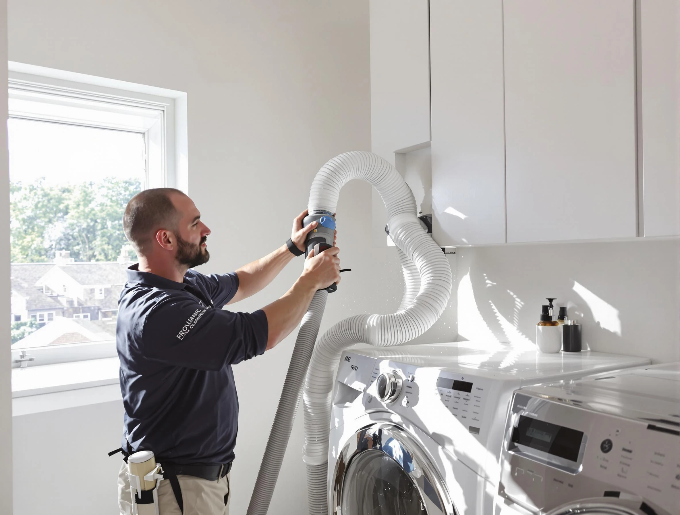 Certified Heron Bay Dryer Vent Cleaning technician performing dryer vent cleaning in Heron Bay