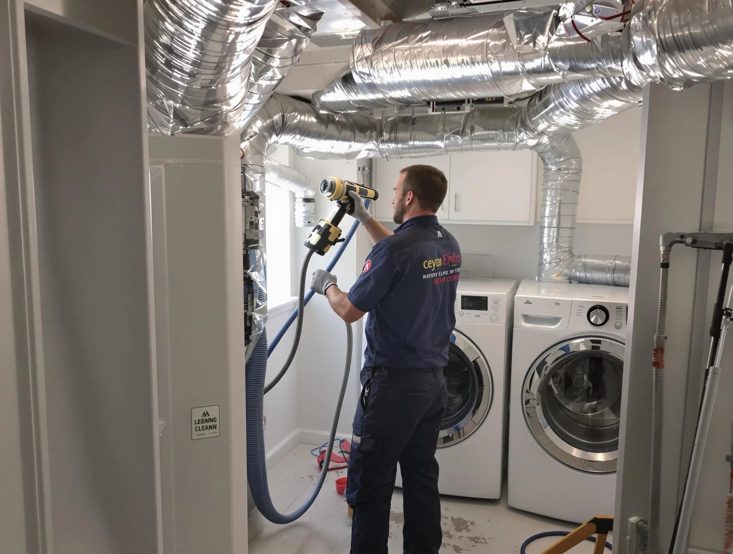 Heron Bay Dryer Vent Cleaning specialist using advanced equipment for thorough duct cleaning in Heron Bay